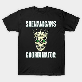 St Patricks Day Skull - Shenanigans Coordinator T-Shirt